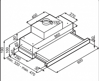 картинка Кухонная вытяжка Maunfeld GALAXY 90 WHITE 