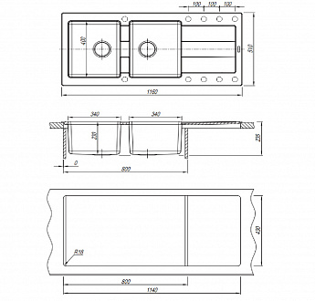 картинка Мойка для кухни Florentina Комби-1160 