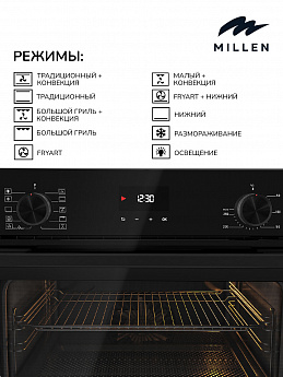 картинка Электрический духовой шкаф Millen MEO 6004 BB 