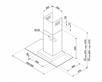 картинка Кухонная вытяжка Smeg KBT600VE 