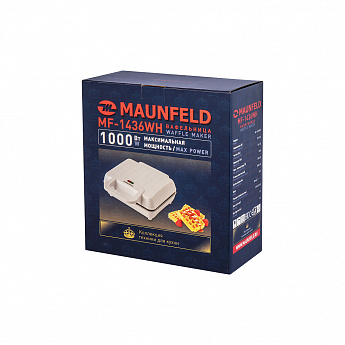 картинка Вафельница Maunfeld MF-1436WH  картинка Вафельница Maunfeld MF-1436WH