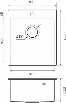 картинка Мойка для кухни Rivelato Rinox 4450  картинка Мойка для кухни Rivelato Rinox 4450