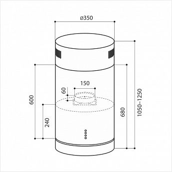 картинка Кухонная вытяжка Lex TUBO ISOLA 350  картинка Кухонная вытяжка Lex TUBO ISOLA 350
