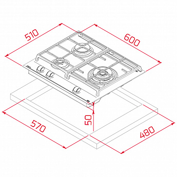 картинка Варочная панель Teka TOTAL GZC 63310 XBN BLACK черный 