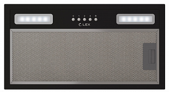 картинка Кухонная вытяжка Lex HYPER 600 LIGHT BL черная 