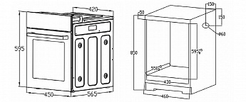 картинка Электрический духовой шкаф Evelux EO 420 PB  картинка Электрический духовой шкаф Evelux EO 420 PB