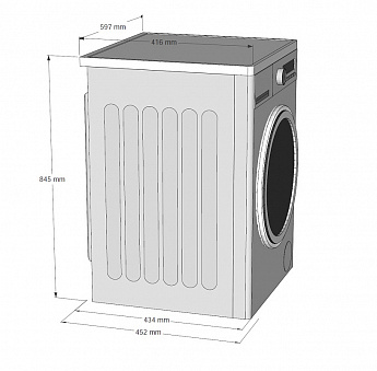 картинка Стиральная машина с паром Korting KWM 42LS1267 B бежевый 