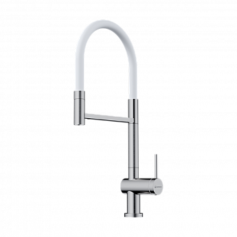 картинка Смеситель Omoikiri Kanto-2 Plus-SB BN-WH  картинка Смеситель Omoikiri Kanto-2 Plus-SB BN-WH