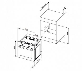 картинка Электрический духовой шкаф Millen MEO 605 GR 