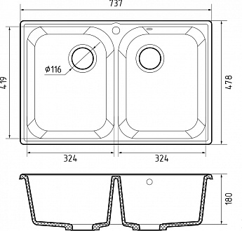 картинка Мойка для кухни Granfest-Quarz GF-Z15  картинка Мойка для кухни Granfest-Quarz GF-Z15