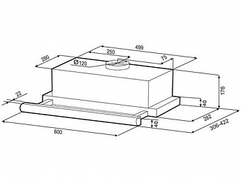 картинка Кухонная вытяжка Krona KAMILLA 600 SUPERNOVA B 