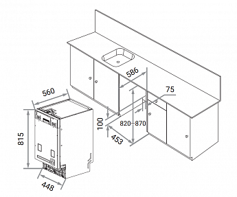 картинка Посудомоечная машина Weissgauff BDW 4508 D Autoopen Infolight 