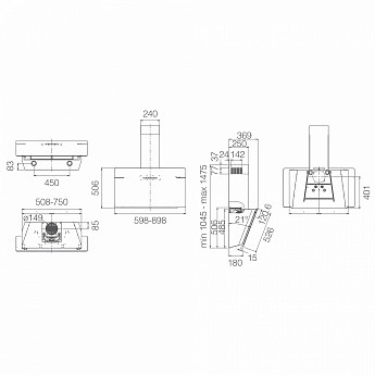 картинка Кухонная вытяжка Elica LESSENZA WH/A/60 