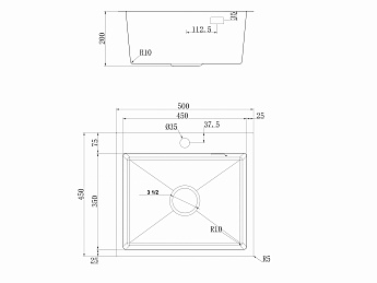 картинка Кухонная мойка Ukinox Практика PRB500.450 -GT10C 0CW  картинка Кухонная мойка Ukinox Практика PRB500.450 -GT10C 0CW