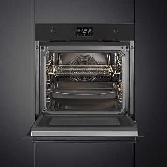 картинка Электрический духовой шкаф с функцией СВЧ Smeg SO6302M2N  картинка Электрический духовой шкаф с функцией СВЧ Smeg SO6302M2N