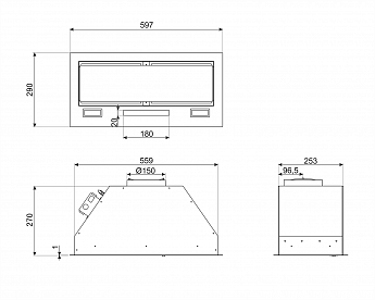 картинка Кухонная вытяжка Smeg KSG6P4MB 