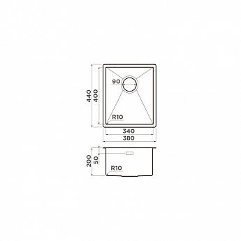картинка Мойка для кухни Omoikiri Taki-38-U/IF-IN 