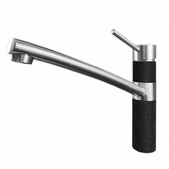 картинка Смеситель Gerdamix RIDO вытяжной излив графит 