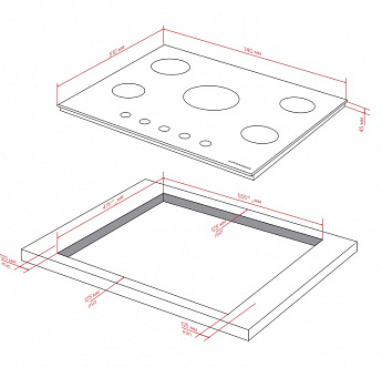 картинка Газовая варочная панель Kuppersberg FG 76 B 