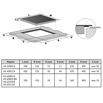 картинка Варочная панель Korting HK 60003 B 