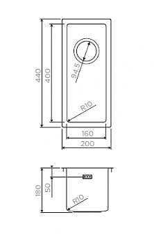 картинка Мойка для кухни Omoikiri TAKI-20-U/IF-IN 