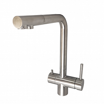 картинка Смеситель для кухни высокий излив GERDA SM Сатин 