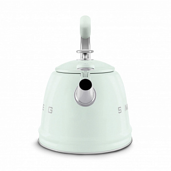 картинка Чайник со свистком Smeg WKF01PG постельный зеленый 