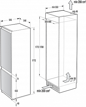 картинка Встраиваемый холодильник Gorenje NRKI4182P1 