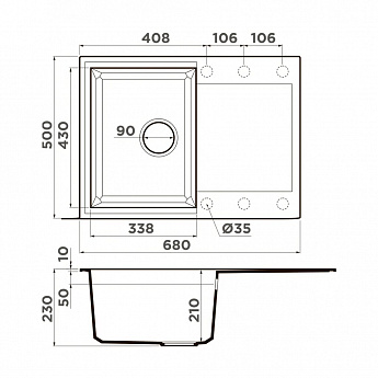 картинка Мойка для кухни Omoikiri SAKAIME-68 