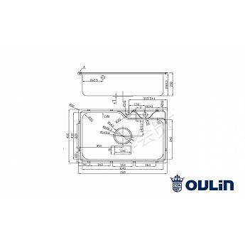 картинка Мойка для кухни Oulin OL-CS210S  картинка Мойка для кухни Oulin OL-CS210S