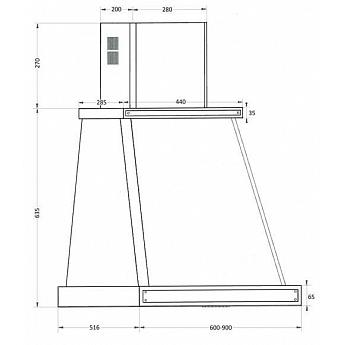 картинка Кухонная вытяжка T 669 C BRONZE 