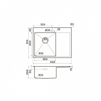 картинка Мойка Omoikiri Akisame-65-IN-L 