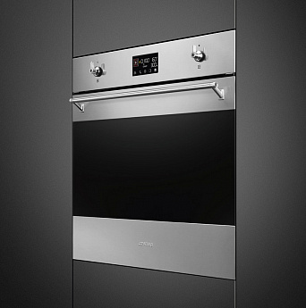 картинка Электрический духовой шкаф с СВЧ Smeg SO6302M2X  картинка Электрический духовой шкаф с СВЧ Smeg SO6302M2X