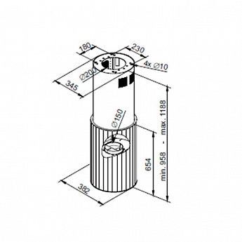 картинка Кухонная вытяжка Maunfeld ADELAIDE 39 ISLA INOX 