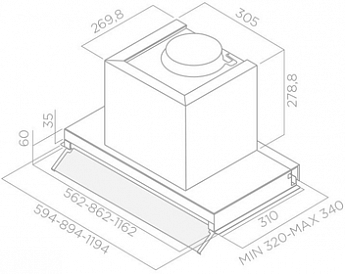 картинка Кухонная вытяжка Elica BOXIN LX/BL MAT/A/90 