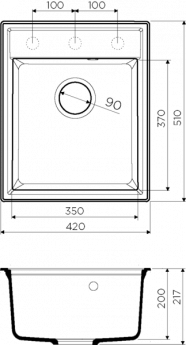 картинка Мойка для кухни Omoikiri DAISEN-42 