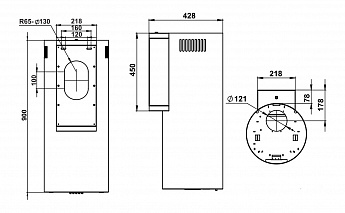 картинка Кухонная вытяжка Weissgauff TUBUS 900 PB WH 