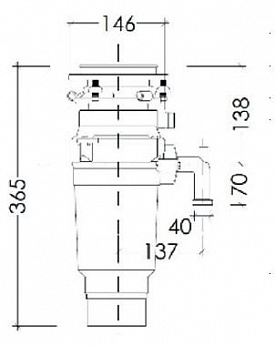 картинка Измельчитель пищевых отходов Kuppersberg WSS 750 V 