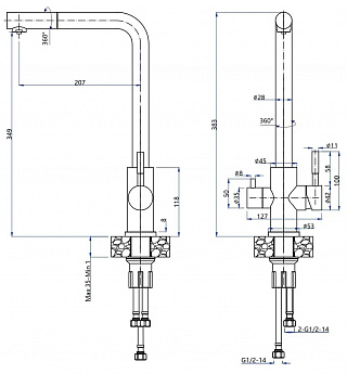 картинка Смеситель Granfest-Quarz GF-Z-5421  картинка Смеситель Granfest-Quarz GF-Z-5421