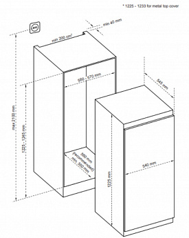 картинка Встраиваемый холодильник De Dietrich DRL1247ES 
