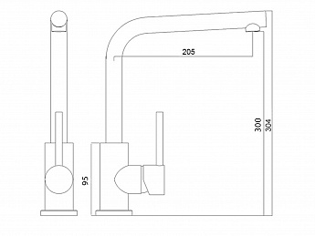 картинка Смеситель LONGRAN LOGIC LM2103, STAINLESS STEEL 