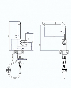 картинка Смеситель Rivelato Albano 1573503 antracite/oro 