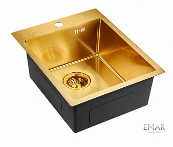 картинка Мойка для кухни Emar EMB-128A PVD Nano Golden 