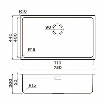 картинка Мойка Omoikiri TADZAVA 75-U/I-IN ULTRA 15 