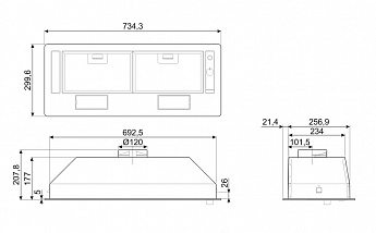 картинка Кухонная вытяжка Smeg KSG70HE 