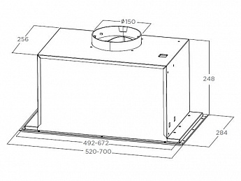 картинка Кухонная вытяжка полновстраиваемая Midea MH60I770X нержавеющая сталь 