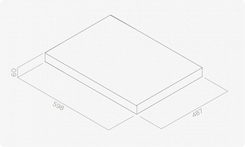 картинка Полка пристенная Elica KIT0199583 черная 