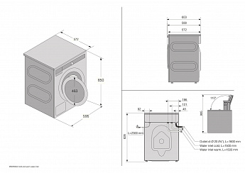 картинка Стиральная машина с паром Asko W7096XW белый  картинка Стиральная машина с паром Asko W7096XW белый