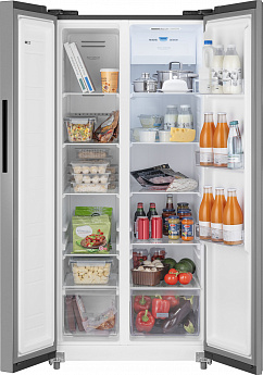 картинка Отдельностоящий холодильник Weissgauff WSBS 500 Inverter NoFrost Inox 