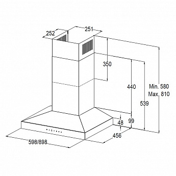 картинка Кухонная вытяжка Korting KHC 6831 NGN 
